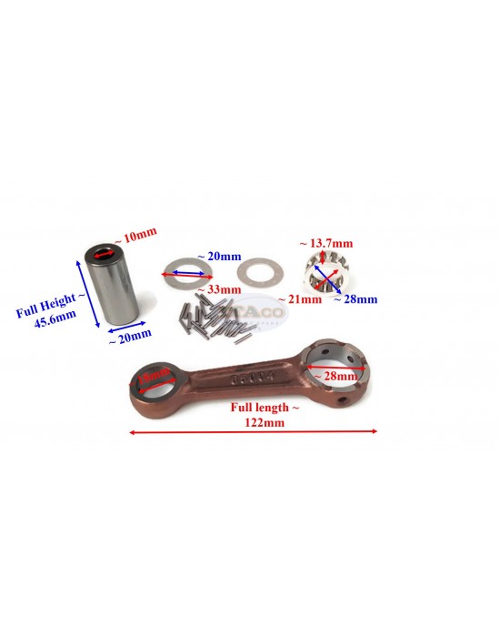 Yaarine Outboard Connecting Rod Kit 650-11650-00 682-11650-00 6K4-11650-00 Conrod Kit Fit For YAAHA 9.9/15HP Outboard Engine - 650-11651-04 Con Rod Kit, 662-11651-02 Con Rod Kit - Foto 4